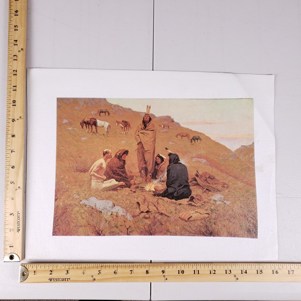 Frederic Remington Western Art Canvas Print 16x12 Brown - Picture 2 of 5